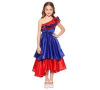 Miutii Niña Traje De Disfraz De Halloween Vestido Español Ropa Baile Festivales Presentación Festival Cosplay Azul 11-12 años