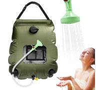 MIUUIPI Ducha de camping, bolsa de ducha solar, saco de ducha de agua caliente para exteriores, saco de ducha solar portátil, saco de agua solar para jardín, camping, senderismo (verde)