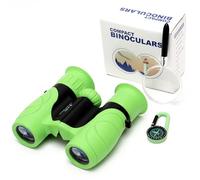 MIUUIPI Prismáticos para niños, juguetes para niños de 3 a 12 años, gran ampliación 8 x 21, juguete para exteriores, telescopios, regalos para el día del niño, con lupa y brújula, para exploración
