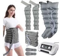 Miuxe 6 Cavidad Masajeador Drenaje Linfatico Piernas, Presoterapia Presoterapia para Casa | Botas Presoterapia Piernas Y Abdomen, 0~250mmHg & Temporización