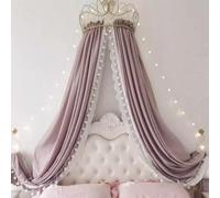 Miuxe Dosel De Cama para Niñas, Dosel De Cama De Princesa, Mosquitera, Decoración De Sala De Juegos, Corona De Metal, Cortinas De Red, Juego De Bebé, Castillo De Ensueño