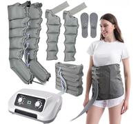 Miuxe Equipo De Presoterapia Pies Piernas Y Abdomen Casa, Maquina para Presoterapia para Casa 4 6 8 Camaras Botas De Compresión para Piernas, Maquina Presoterapia Profesional