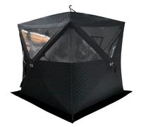 Miuxe Refugio De Pesca En Hielo Aislado De Pesca En Hielo Pop-Up Tienda De Campaña, Portátil De Pesca En Hielo Shanty Gran Cabaña De Hielo con 3 Capas De Tela, Bolsa Transporte/Puerta con Cremallera