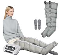 Miuxe XL Botas De Presoterapia Piernas Y Abdomen, Maquina Presoterapia Profesional para Casa Talla Grande Abdomen Y Piernas Completas, 6 Camaras Masajeador Pies, Relaja Y Mejora La Circulación