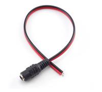 MIUYTRN 1/5/10 12V DC conectores macho hembra Cable adaptador enchufe Cable de alimentación Cable 5,5X2,1mm for cámara de luz de tira LED cuicui(RED DC female,5pcs)
