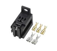 MIUYTRN 1 juego de zócalo de relé violeta for automóvil con terminal de 12 V/24 V/30 A, contacto de conmutación de nailon modificado, retardante de llama cuicui