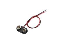 MIUYTRN 10 piezas de pinzas de conexión a presión for batería de 9 V, soporte for cables, cables negros y rojos, tipo T/I, pinzas for batería de 9 V, bricolaje cuicui(F)
