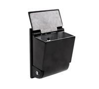 OXGQDTDQ MIUYTRN Cenicero de aleación de Aluminio montado en la Pared de 95x70mm, Soporte for Cenicero de Cigarrillos, Personalidad Creativa, Lugares públicos for Fumar al Aire Libre cuicui(Schwarz)