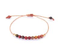 MIUYTRN Pulsera hecha a mano de piedra Natural for mujer, pulsera envolvente minimalista, cadena de cuentas de amistad, regalo de vacaciones(Picasso Jasper)