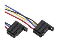 MIUYTRN Zócalo de relé violeta automotriz de 4/5 pines con cable y terminal, 12 V/24 V, 30 A, nailon modificado, retardante de llama, piezas for automóviles cuicui(5 Pin)