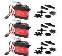 Miuzei 20KG Digital Servo High Torque Full Metal Gear Waterproof for RC Model DIY, DS3218MG,Control Angle 270° (3 PCS)