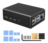 Miuzei Carcasa para Raspberry Pi 4 Modelo B,Metal Aluminum Case Passive Cooling,Aluminio Caja para Raspberry Pi 4Funda para Raspi 4 8GB/4GB/2GB