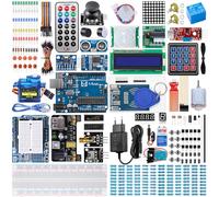 Miuzei Starter Kit Compatible con Arduino - Set Completo Compatible con R3 Uno para Proyectos de Programación Electrónica con Tutoriales, Fuente de Alimentación, Sensores, Leds, Kit de Electrónica