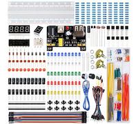 Miuzei Starter Kit Electrónico Compatible con Arduino y Raspberry Pi,STM-32 Incluye Módulo de alimentación,Placa de Prototipos (Protoboard),Diodos LED,Kit componentes electronicos para Principiantes