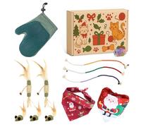 MIUZMORE Juguetes para Gatos Set Completo con Catnip - Guante Quitapelos, Ratones, Palos de Menta, Cuerdas de Algodón y Pañuelos | Kit Interactivo para Gatitos y Gatos Adultos