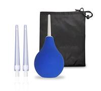 MIVAIUN 160ml Enemas Bulbo para hombres y mujeres, Limpieza de Ducha de Silicona con 2 x silicona Boquilla, Limpieza Recta, Diseño Antirreflujo