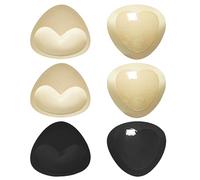 MIVAIUN 3 Pares de Almohadillas de Sujetador Autoadhesivas, Respirable de Rellenos Bra Pecho Push up, Rellenos Extraíbles para Bikinis, Triángulo Relleno Sujetador