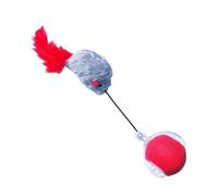 mivceklw Automatic Moving Cat Toy, Interactive Rolling Ball, Rechargeable Cat Teasing Ball, Smart Moving Cat Toy 8x6.5x5.6cm for Cats, Present, Entertainment, Red, Gray, Green Color