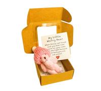 mivceklw Bear Stuffed Animal, Inspirational Plush Toy, Handmade Soft Decor, Includes Positive Message Card Small Cuddly for Valentines, Mothers, Birthday, 3.35x1.57 Inches