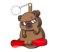 mivceklw Capybara Mini Hand Fan Keychain, manual portátil Cooler with Strong Wind for Travel, Outdoor Sports, Beach Days, Desk Use, and Summer Heat Reliefs, 4,53 x 1,57 x 5,12 pulgadas