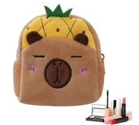 mivceklw Capybara Plush Pouch, Cartoon Wallet, Soft Small Organizer, Cute Cash Holder, Portable Storage Bag for Backpack, Headphones, Snacks, Candy, 3.54x3.94x1.97in, amarillo, Se référer au