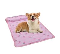 Mivceklw Cooling Dog Bed, Plegable Washable Pet Cooling Mat, Breathable Keeps Cool Kitten Ice Pad Cushion, Cute Sleeping Pad, Puppy Blanket with Pillow, 23,62 x 15,75 x 5,91 pulgadas