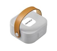 mivceklw Cord Management Box, Portable Cable & Headphone Organizer, Electronics Desk Case with Cable Ties, Charger Box, Travel Storage for Headphones & Cords, 3.94x3.86x1.54in