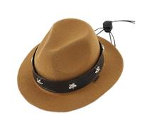 Mivceklw Cowboy Hat for Cats, Cartoon Puppy and Bunny Cosplay Hat, Adjustable Photo Prop for Small to Medium Dogs and Cats, Pet Dress-Up Accessory, 5.12x5.12x1.97in