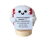 mivceklw Crochet Present, Motivational Support Toy, Inspirational Quote Decor, Soft Plush Ball, Motivational Message Accessory, Small Size for Home Office Desk or Classroom, 1.57 Inches