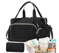 mivceklw Diaper Tote, Baby Travel Bag, Diaper Bag with Convenient Pacifier Case Included and Reusable Design for Home Use, Travelling, or Day Trips, 17.72x9.06x11.81 Inches