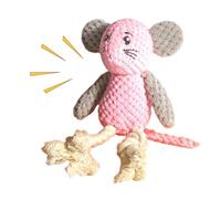 mivceklw Dog Squeaky Toys, Dog Chew Toy, Puppy Teething Toys, Crinkle Sound, Great for Teethings Puppies Adorable for Indoor Play and Outdoor Fetch, 26.5x19x8cm Pink Blue Yellow