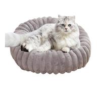 mivceklw Donut Cat Bed, Cozy Round Plush Pet Bed for Small Dogs and Cats, Washable Anti-Slip Pet Couch, Soft and Comfy Donut Shaped Dog Bed, Small Pets, Comfortable Resting Bed for Dogs and Cats