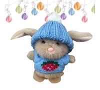 mivceklw Easter Bunny Plush, Soft Stuffed Rabbit, Toy, Handmade Cozy Design, Easter Basket, Kids, Emotional Comfort, for Easters Baskets, Decorations Multicolor Polyester