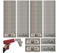 mivceklw Fake Dollar Bills, Prop Money Stack, Educational Play Notes Realistic Printed Design Compact Paper Simulation, Play Money for Pretend Games Learning Teens Kids Adults 5.91x2.44 Inches