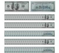 Mivceklw Falso Dollar Bills, Prop Money Stack, Educational Play Notes Realistic Printed Design Compact Paper Simulation, Play Money for Pretend Games Learning Teens Kids Adults 5,91 x 2,44 pulgadas