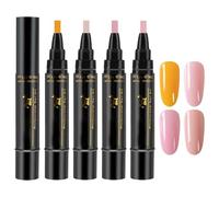 Mivceklw Gel Nail Polish Pen Set 4 x Quick Dry Vibrant Nails Paint for Home and Salon Use, Perfect for Everyday Commuting, Travel, Dating, Creative Manicure Decor Supplies 12 cm/4,72 in