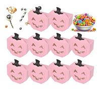 mivceklw Halloween Candy Boxes, Table Pumpkin Treat Boxes, Festive Snack Containers, Scary Design Decoration, Material, Orange and Black Colors Perfect for Living Room, Food Trucks, Restaurants