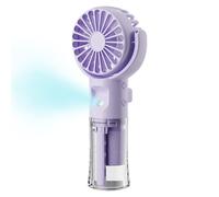 mivceklw Handheld Fan, Portable Misting Air Cooler, Recargable Cooling Device, Small Size with 4 Speed Spray Function for Hiking, Outdoors, Walking, Travel, Camping, 1,57 x 2,83 x 6,61 pulgadas