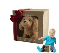 Mivceklw Interactive Robotic Plush Dog, Soft Walking Barking Pet Toy, Tail Wagging Animal Friend for Kids Ages 0-5, Home, Classroom, Pretend Play, Learning Fun Gift, 5,12 x 3,94 pulgadas