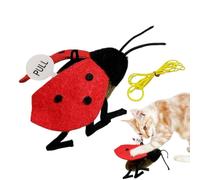Mivceklw Ladybug Cat Toy, Catnip Infused Sound Teaser, Interactive Hanging Kitten Plaything, Vibration Sensing Entertainment Game for Indoor Cats and Kittens, 1 pieza