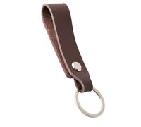 Mivceklw Leather Keychain Strap, Car & Home Key Ring Holder, Strong Wristlet Lanyard Design, Sleek Minimalist Look Convenient Key Organizer for Mother, Father, Friends, Women, Men Everyday Use, café