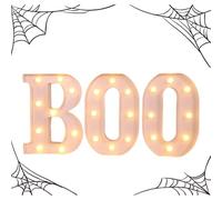 mivceklw Letras De Marquee Iluminadas | 3 Piezas Letrero Boo Luces LED de Letras Halloween | Letrero LED Impermeable Para Dormitorio Sala Cocina Fiesta Hogar Decoración Halloween