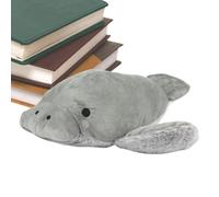mivceklw Manatees Stuffed Animal, Simulation Sea Cow Plush Toy Pillow, Soft Sea Animal Doll, Cozy Hug Pillows Perfect for Kids, Adults, All Ages, Bedroom Decoration, 11.81inches Grey