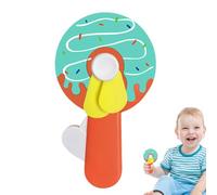 mivceklw Manual Handheld Cooling Fan, Personal Breeze Maker for Summer Events or Travel, Hand Press Fan for Bedroom, Offices, Desk or Outdoor Camping and Party Favors, 2.95x1.38 Inches
