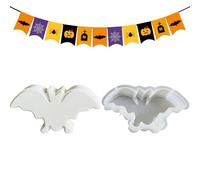 mivceklw Moldes de Halloween | Moldes para velas - Decoración de yeso para muñeca para casa pasta de chocolate con perlas de aroma Cupcake Artes Accesorios de fiesta postre colgante artesanía jabón
