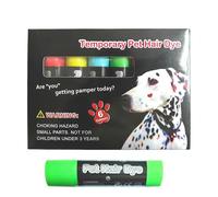mivceklw Pet Hair Marker, Temporary Dog Hair Dye, Washable Coloring Pen, Safe Creative Styling Tool, Vibrant Paint Set, Grooming Fun for Dogs Cats Horses Livestock, 14.8x10.7x2.5cm Multicolor