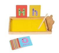 mivceklw Sand Writing Tray, Alphabet Writing Sand Trays, Engaging Sensory Spelling Game with Portable and Easy to Use Design for Preschool Children, 9.61x5.83 Inches