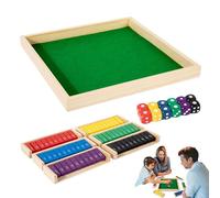 mivceklw Shut The Box, Wooden Dice Game, Family Night Game with Portable and Travel Ready Design for Family Camping Trips Team Building and Holiday Party Entertainment