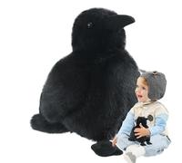Mivceklw Simulation Crow Plush Toy, Realistic Cartoon Raven Doll, Soft Bird Plush Decor for Bedroom, Game Room, Living Rooms, Office Desk, Kids Room, Collectible, 9,84 x 9,84 pulgadas