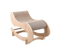mivceklw Sleek Design Cat Rocking Bed, Indoor Pet Scratching Bed, Cat Sleeping Lounger, Corrugated Paper Cat Bed 54x27x30cm for Pet Cats, Home, Indoor, Outdoor, Apartment, Brown Color